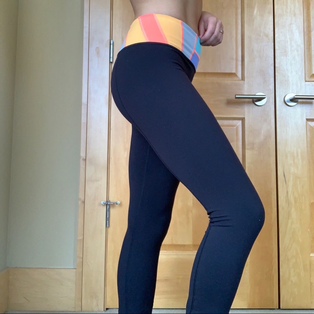 lulu lemon black reversible legging/sweatpants
